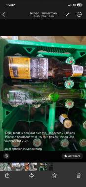 Krat bier: 22x Heineken, 2x Hertog-Jan