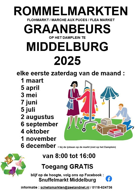 ROMMELMARKT DE GRAANBEURS OP HET DAMPLEIN TE MIDDELBURG 2025