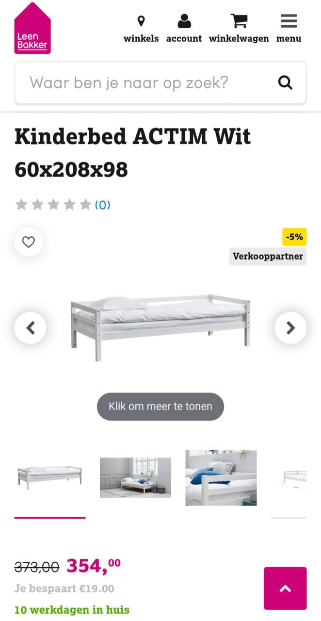 Kinderbed 90 x 200