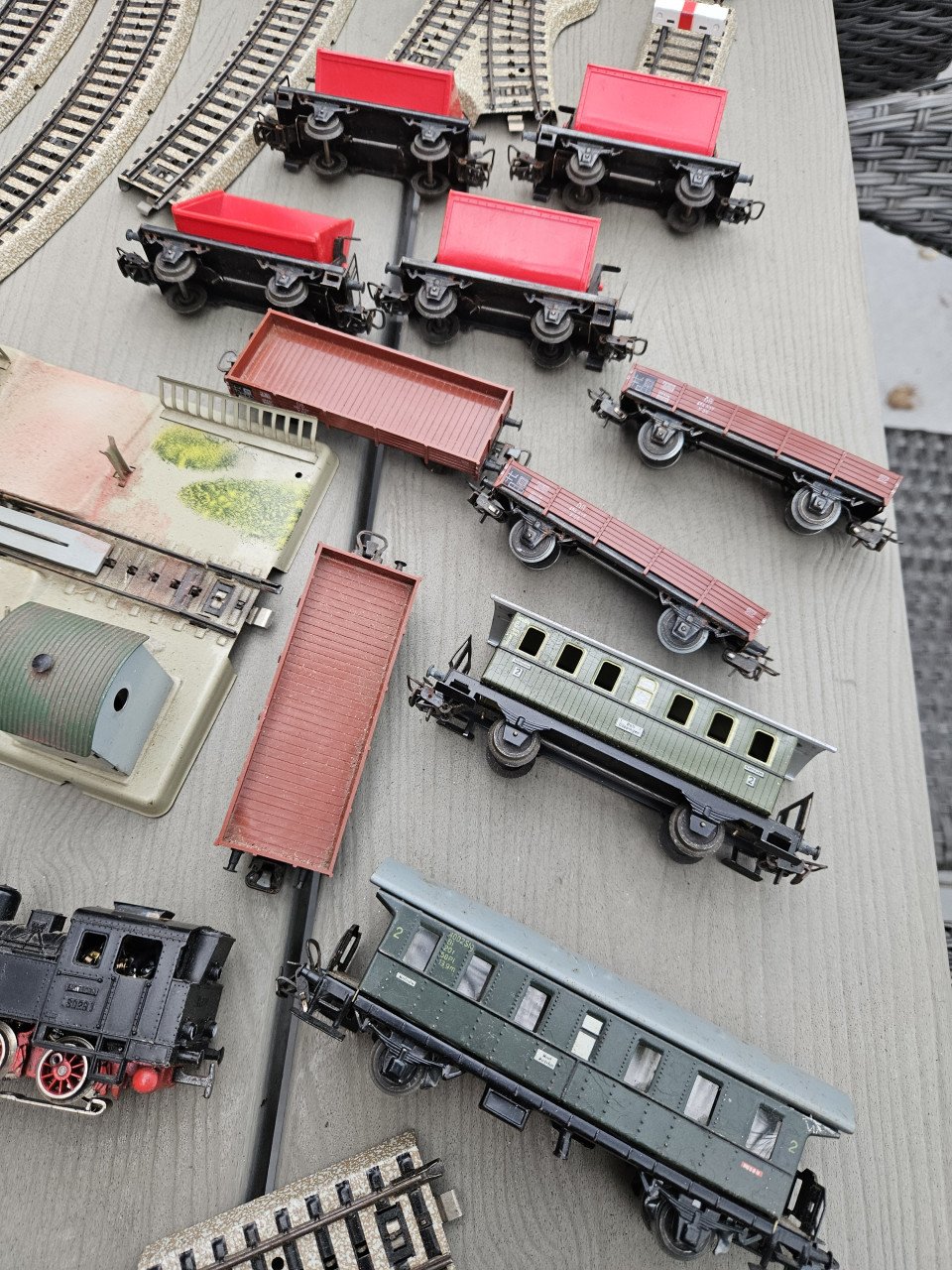 Grote doos vol Märklin treinset incl stoomlocomotief HO 3103...