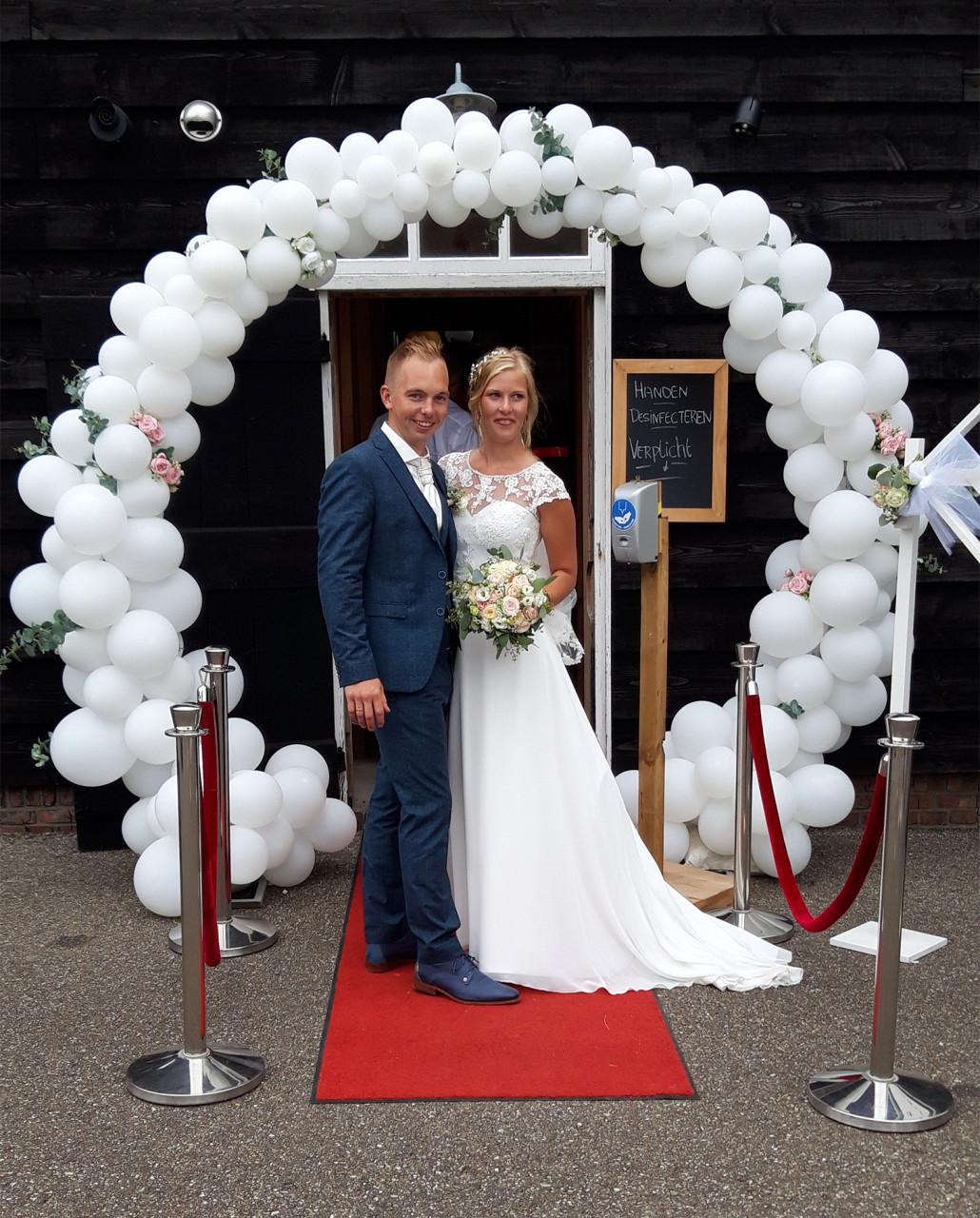 Rode loper voor bruiloft