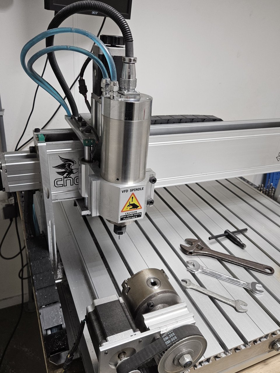 4 assige CNC Frees en Graveer machine