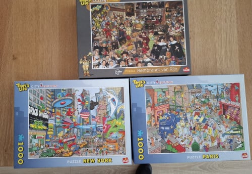 Te koop: 3x  Goliath That's Life puzzels 1000st