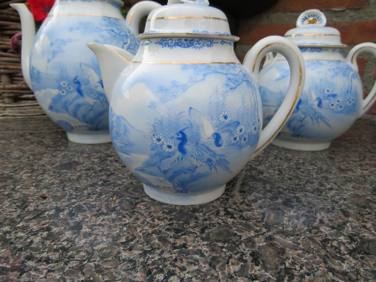 Vintage Japanse Kutani eierschaal porseleinen theeservies