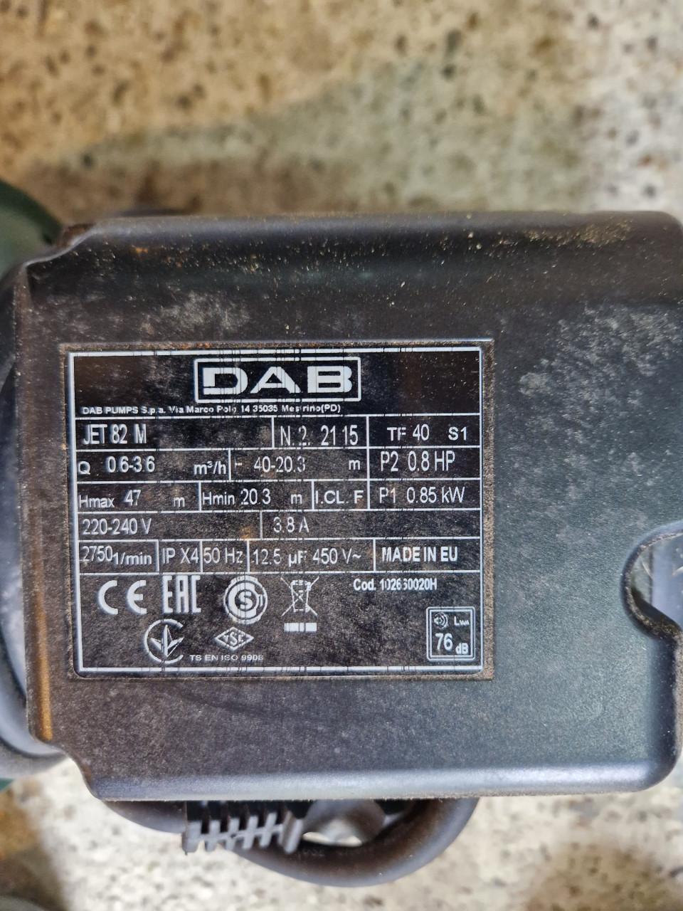 DAB Jet 82 M beregeningspomp 230V