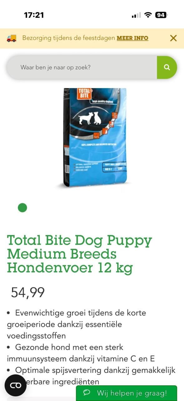 Puppybrokken 12 kg