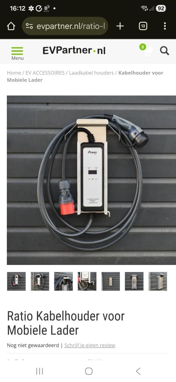 Wandhouder voor mobiele lader