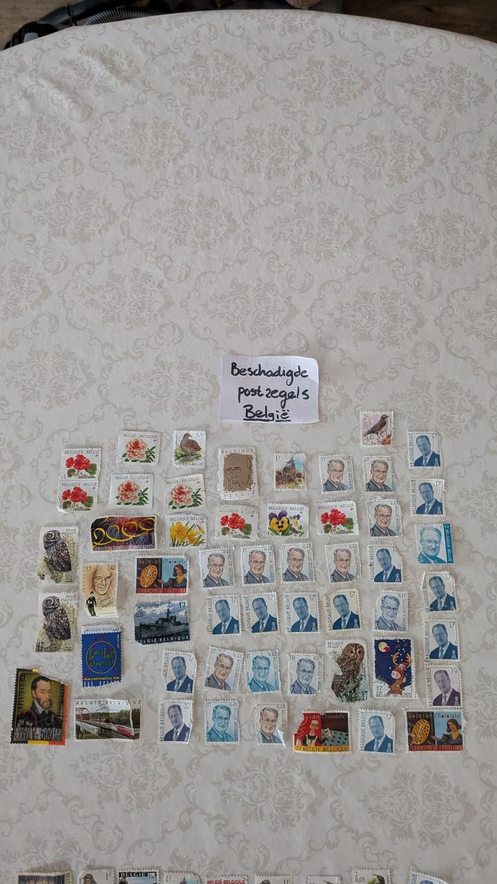 Partij postzegels België (vogels/bloemen), Luxemburg, FR, DE, UK In 1 koop