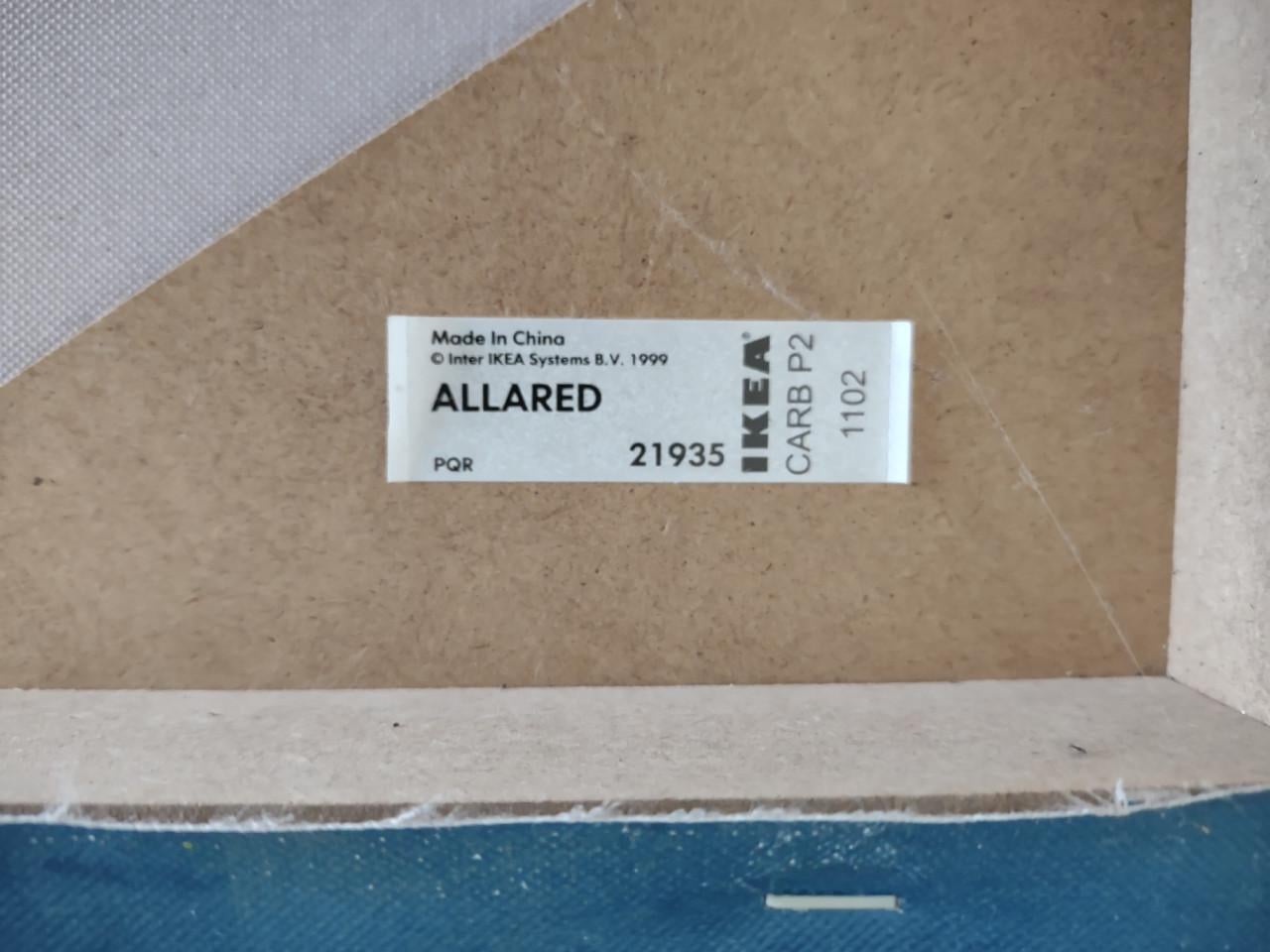 Prachtig groot blauw canvas schilderij met bloemen IKEA.