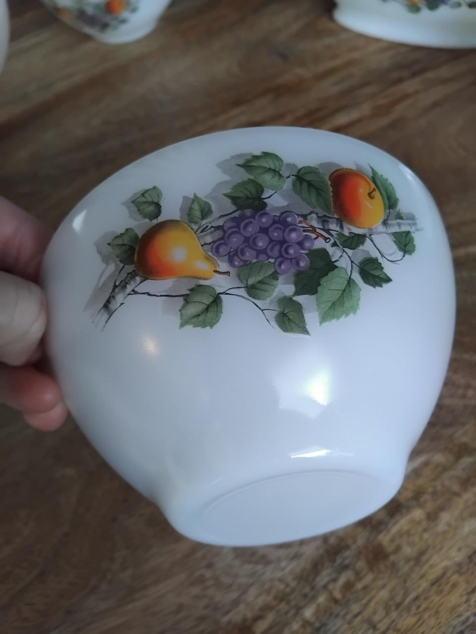 Vintage 7-delige Set  Fruitschaaltjes + Schenkkan