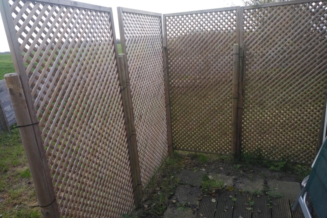 6x Gamma Almeria grenen houten tuinschermen schutingen 180x90cm+palen