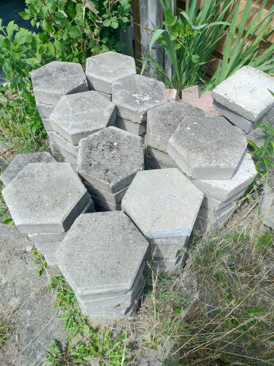 GERESERVEERD 6-hoekige tegels,(70 stuks)