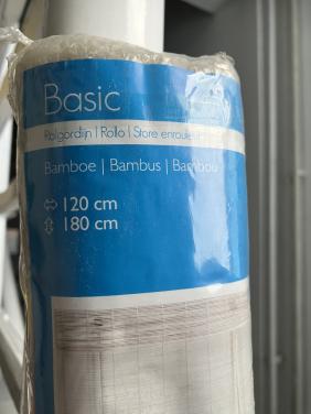 Nieuw bamboe Rolgordijn 1,20m breed en 1,80m hoog