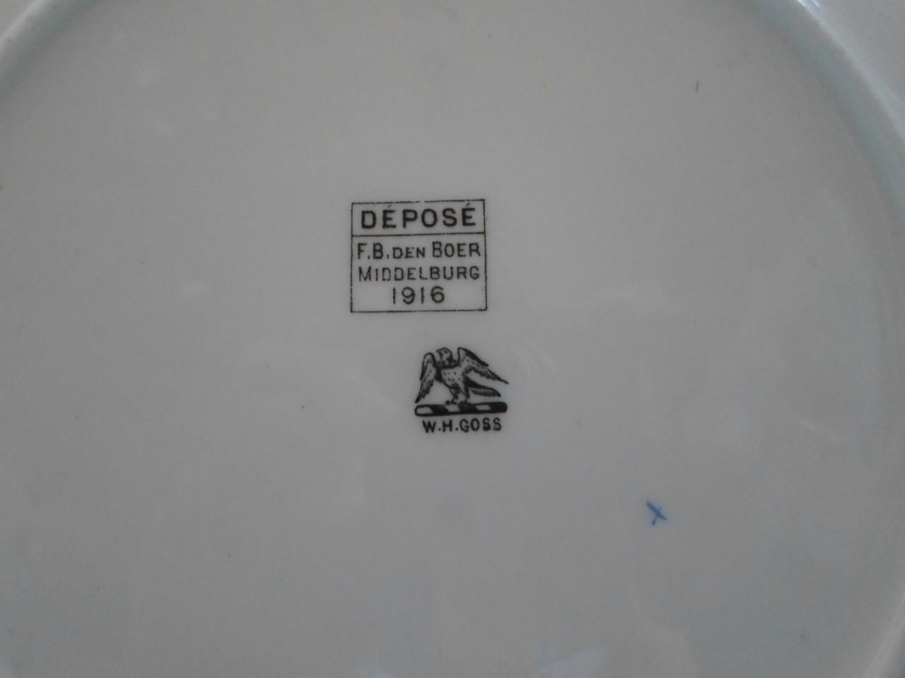 Goss WWI Allied Commemorative Plate 1916