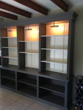 Z.g.a.n. Open boeken/servieskast met verlichting