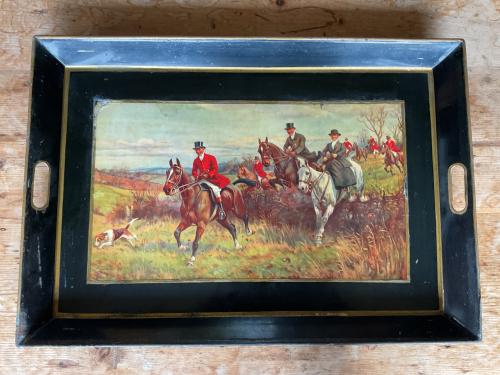 Vintage metalen dienblad