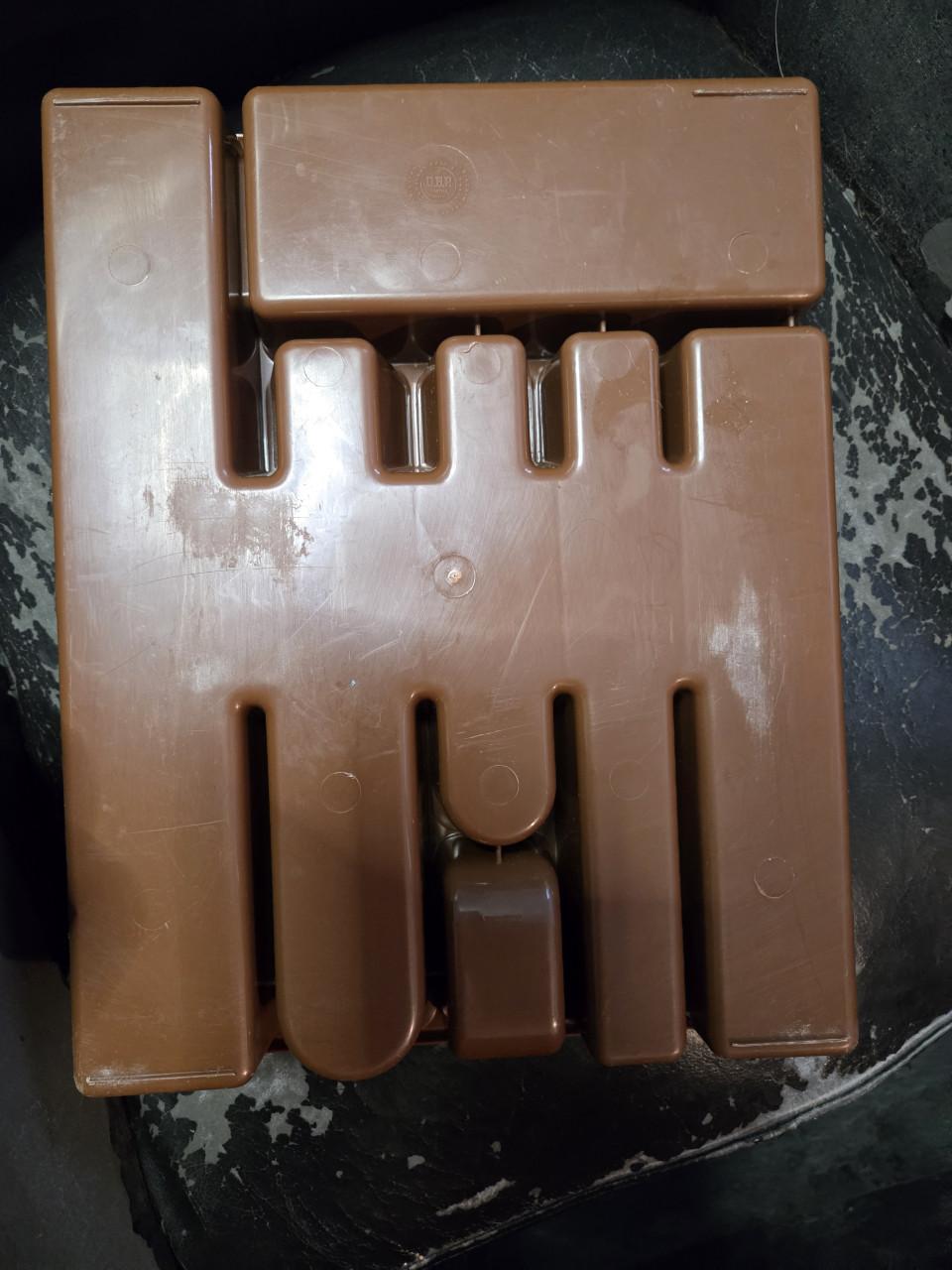 Bestekbak retro bruin L34.2x B27 cm D.B.P Plastics