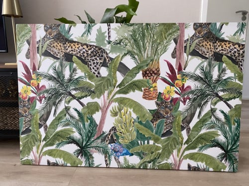 Te koop poster op canvas. Maten 75 hoog 115 breed