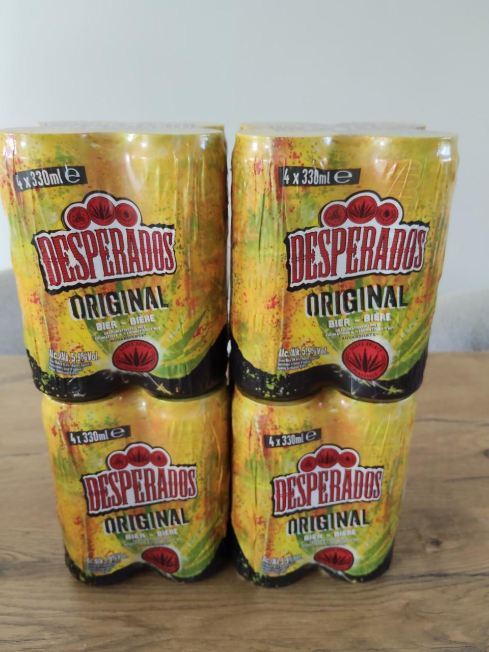 16 blikken Desperados, €0,50 per blik