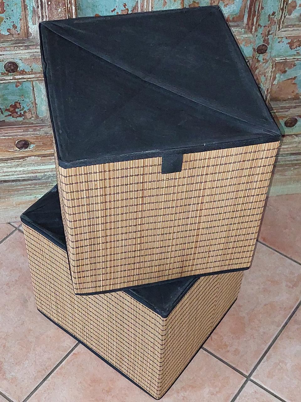 2 Bamboe Ikea opbergboxen