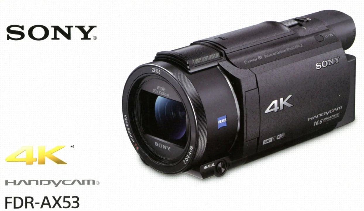 ✅✅Sony FDR-AX53 4K camcorder+extra’s+Accu + Sony ECM-XYST1M