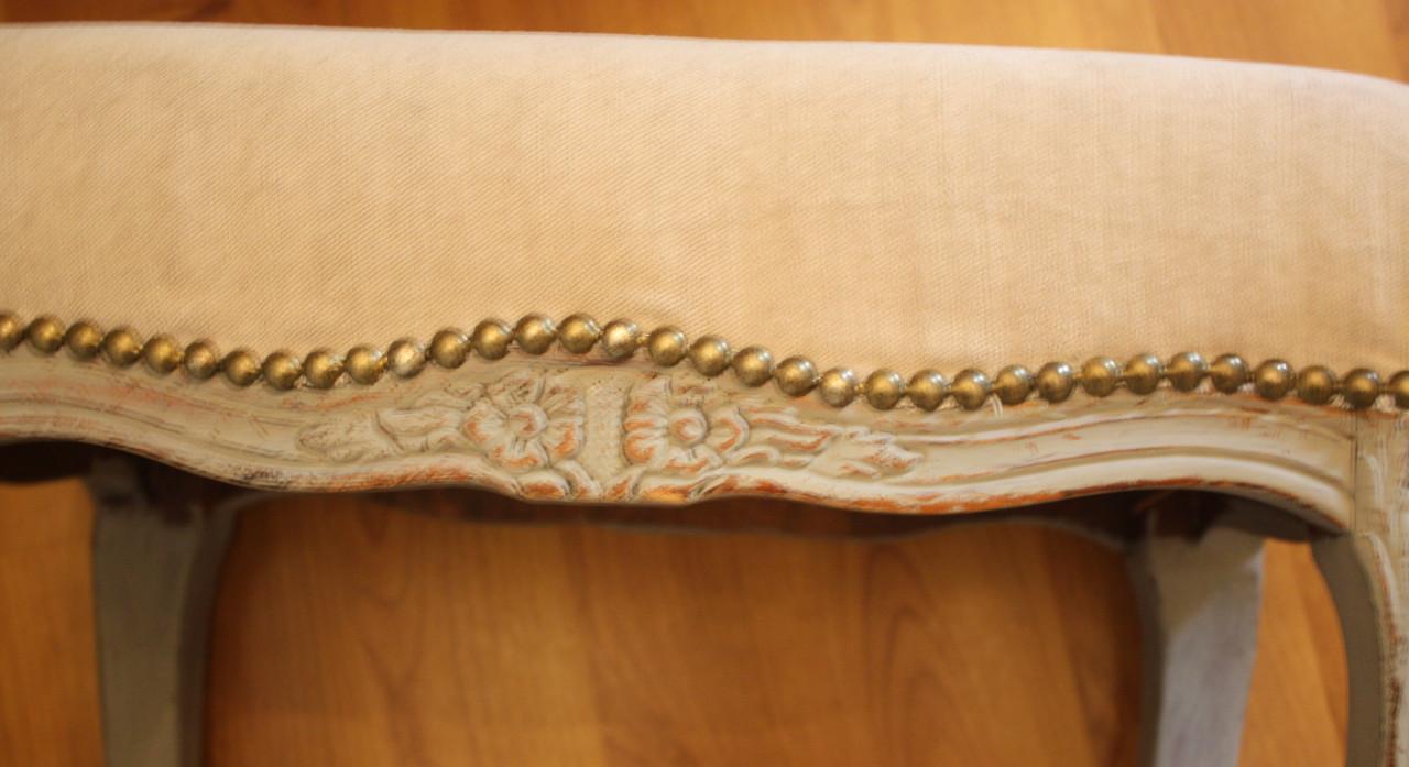 Poef voetenbankje krukje brocante style