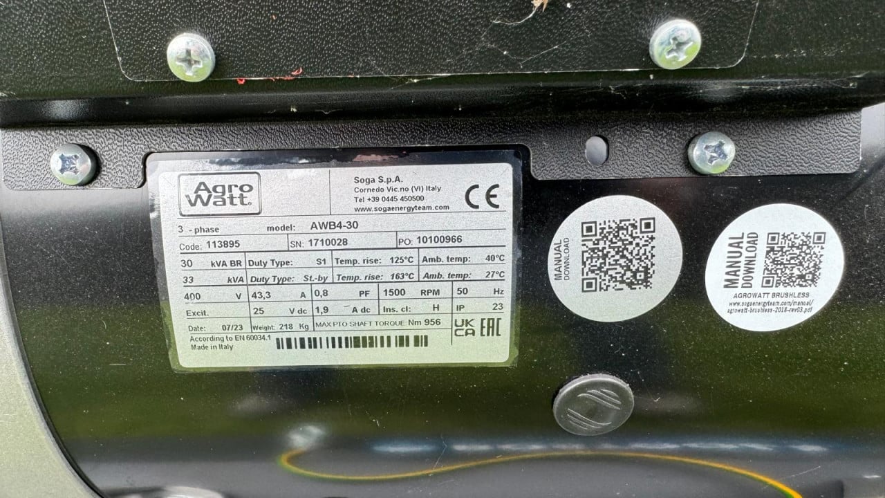 AWB4-30 trekker aggregaat 30 kva