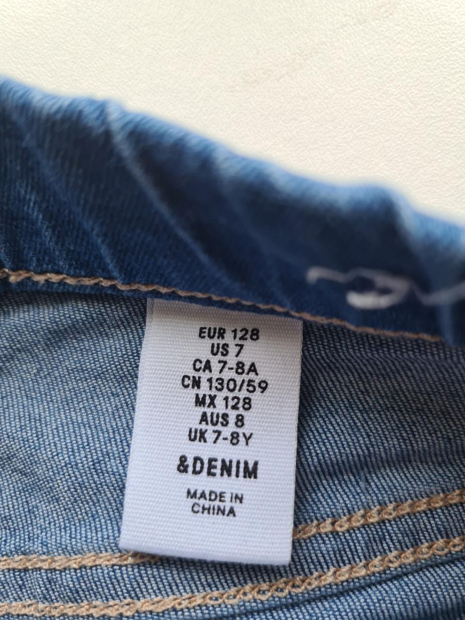 Spijkerstof rokje met elastische tailleband van & Denim Maat 128