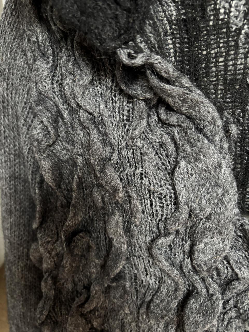 Oiu zwart grijs vest maat 38