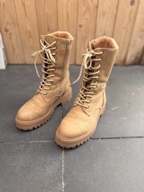 Dames boots enkellaarsjes maat 36 – beige/camel 🤎