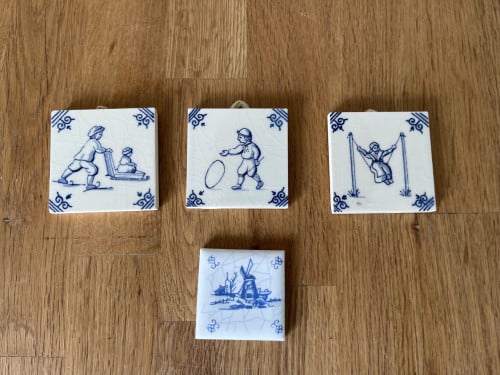Kleine tegeltjes Delfs blauw