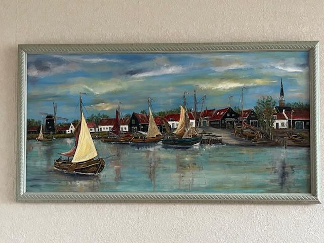 120 x60 olie verf  Jac Caljouw  Arnemuiden
