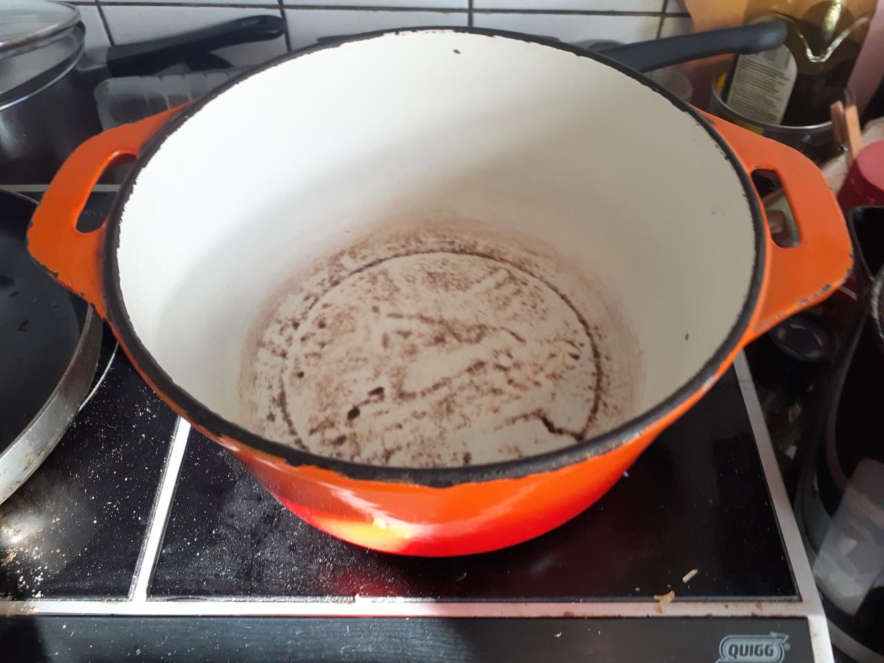 Grote Braadpan 5 Liter rood / oranje & Asperge - kookpan 3 Liter