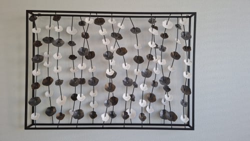 Stalen wanddecoratie, meerkleurig, 70x100cm