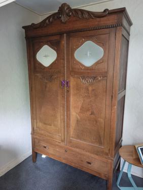 Antieke Art Deco linnenkast / kledingkast