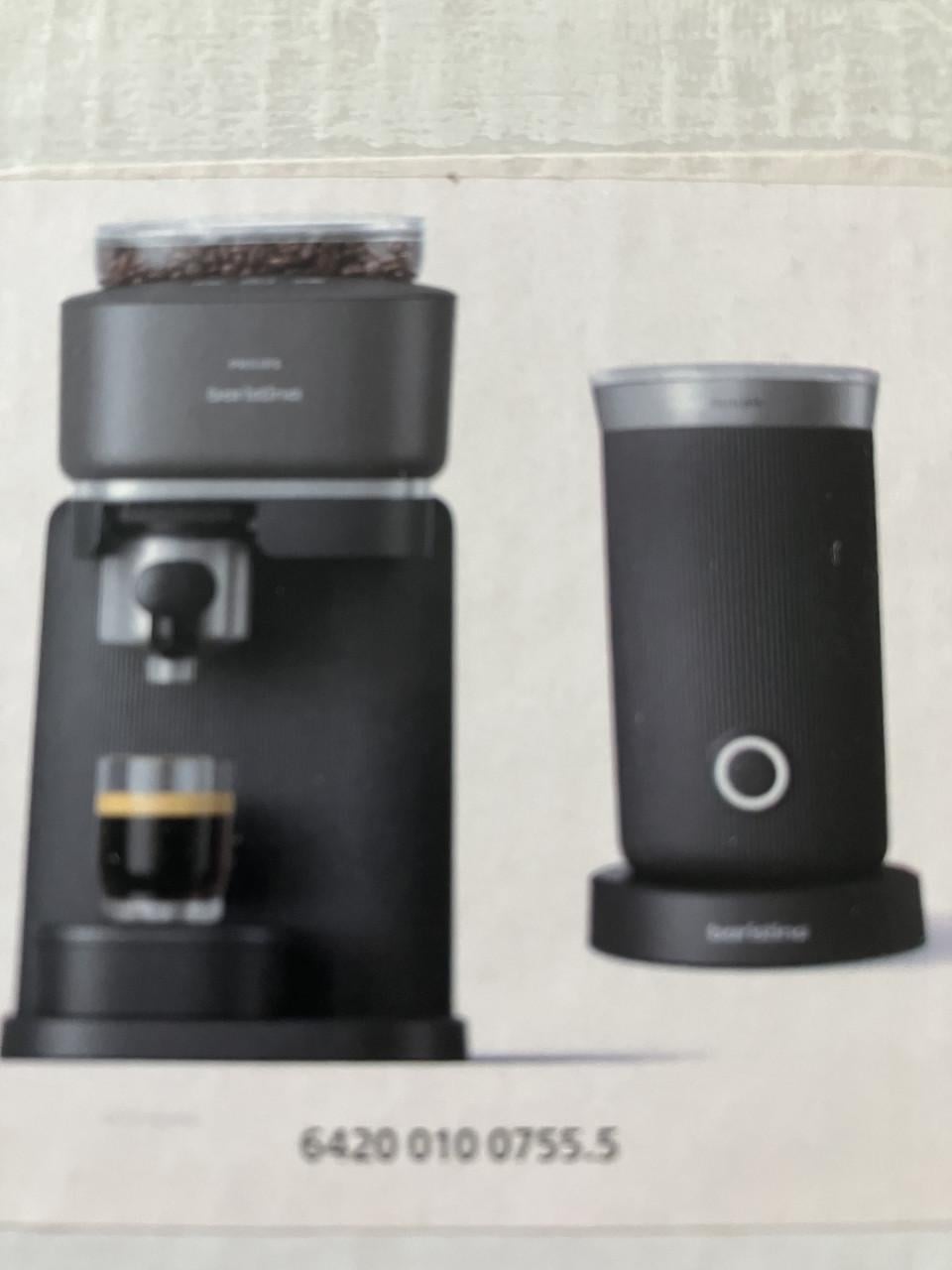 Philips baristina met melkopschuimer zwart  NIEUW