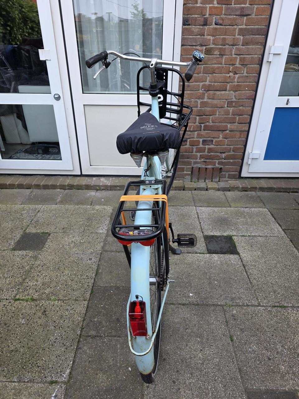 Dames fiets met voordrager-CORTINA-28 inch-Fr.maat 56cm-trap rem achter
