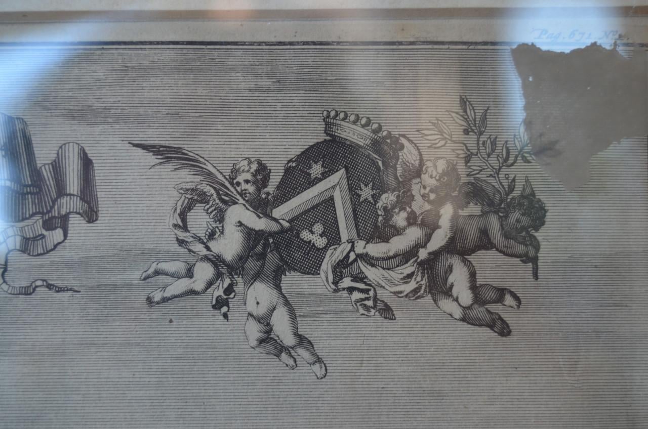 Kopergravure 'T Huys Steenhove' Smallegange 1696