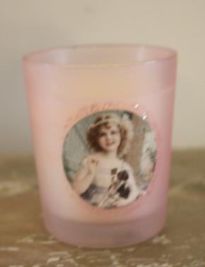 Theelichtje en roospotje met eisjes afbeelding