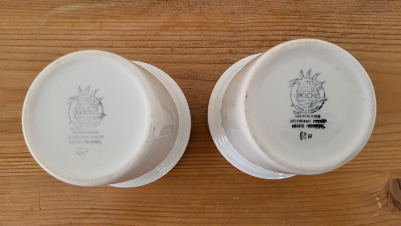 Set van 2 Boerenbont (Boch Belgium) melkbekers