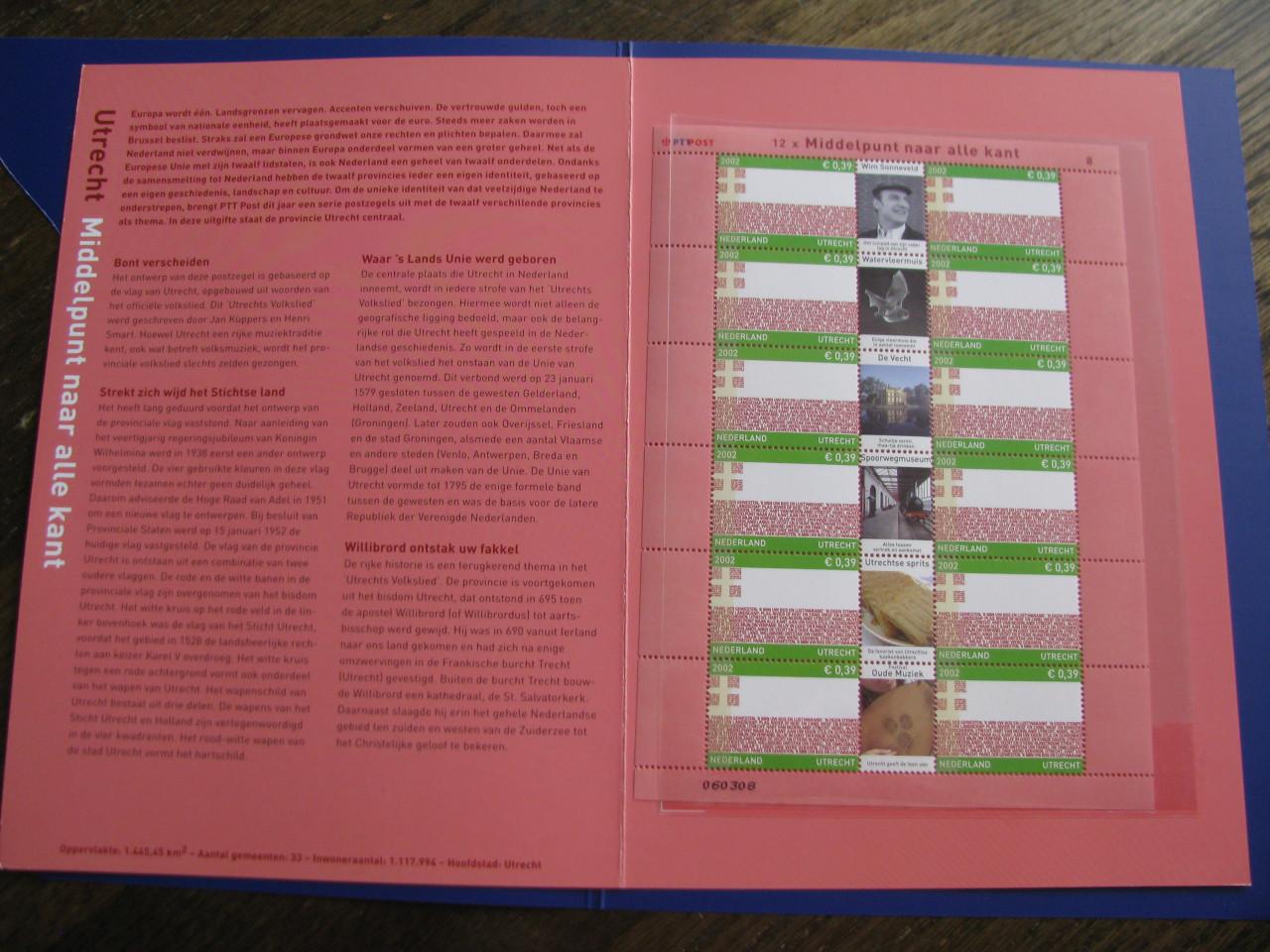 Postzegels van alle provincie's.