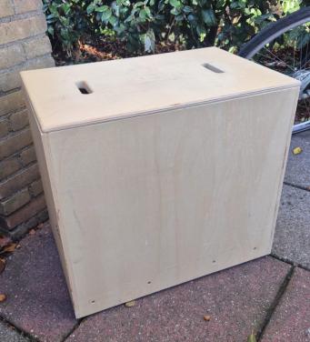 Houten opbergkisten met wieltjes