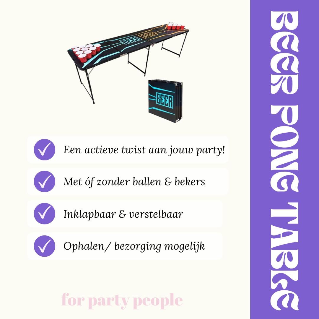 Beerpongtafel spel huren