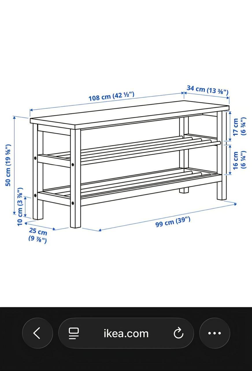 IKEA halbank / schoenenrek - zware kwaliteit - VEERE