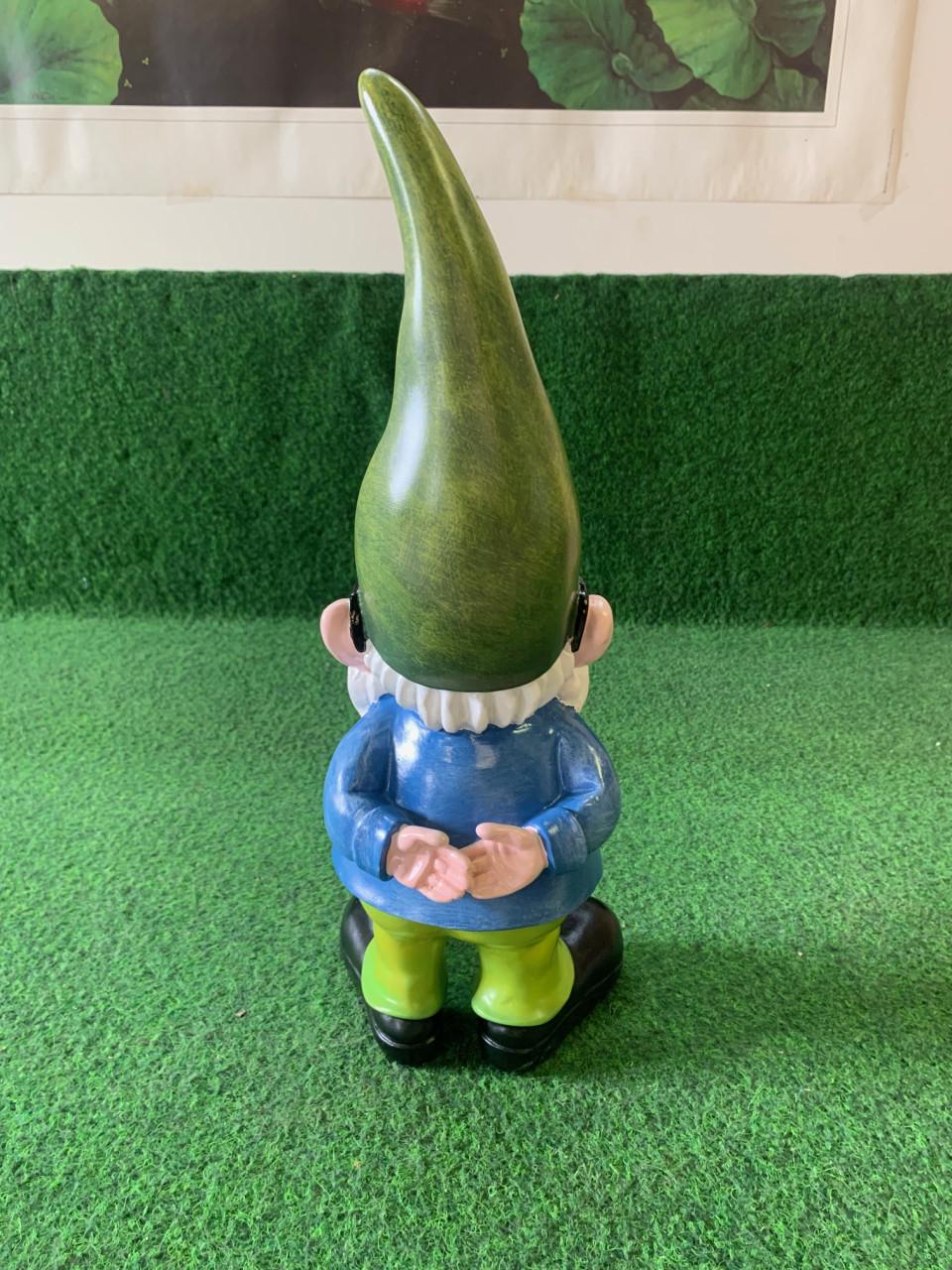 Tuinkabouter met Zonnebril Groen/Blauw | 41 cm Tuindecoratie