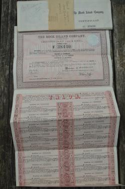 5 Certificaten Rock Island Co. 1910