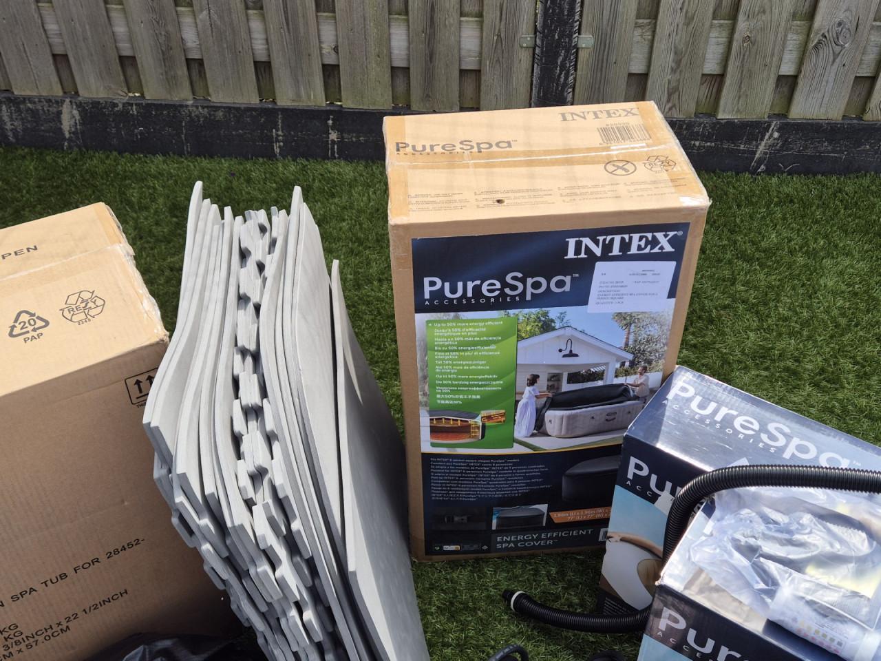 Intex PureSpa Bubble Greystone 6 pers compleet pakke
