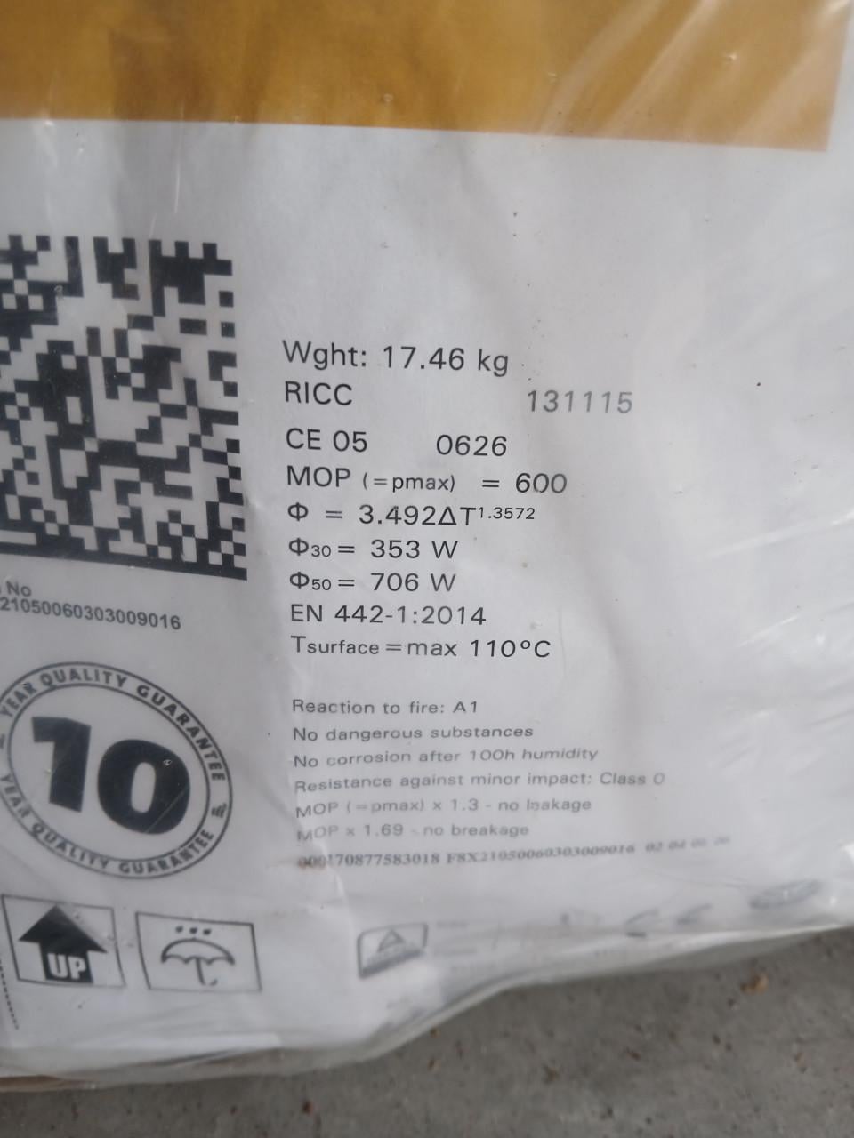 CV Radiator  500 x 600 type 21S (nieuw)