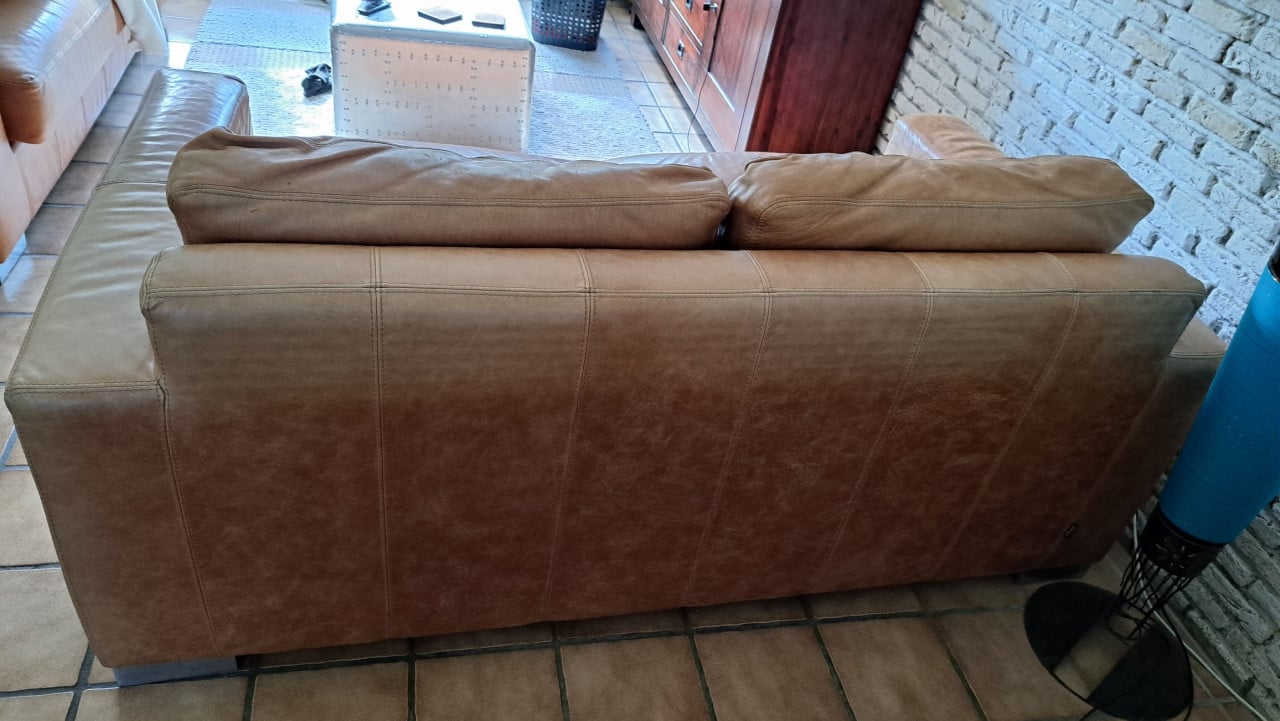 2 stuks 2,5 zits lederen banken, l'ancora