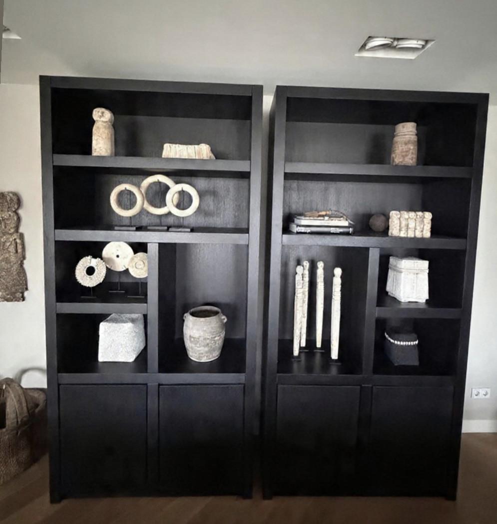 Zwarte vakkenkast(en) Keijser en Co